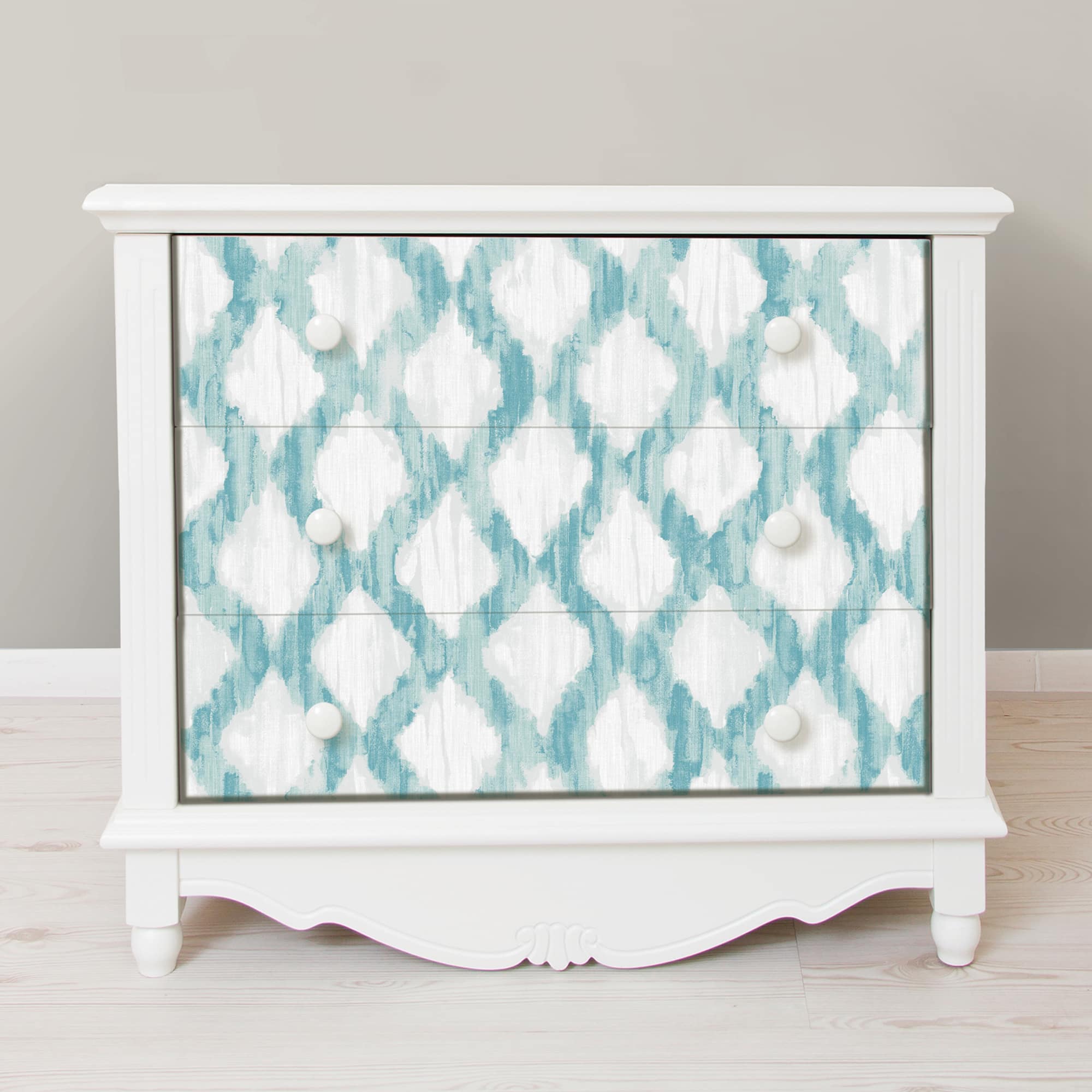 NuWallpaper Teal Floating Trellis Peel & Stick Wallpaper
